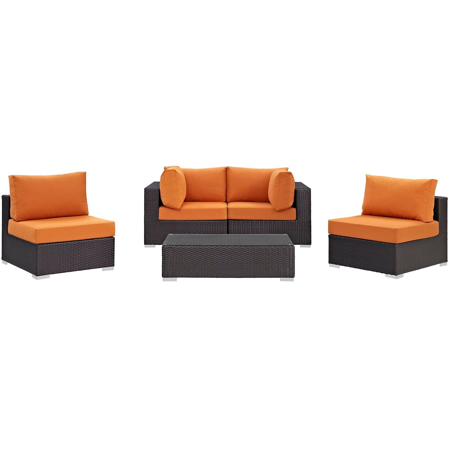Modway Furniture Convene 5 Piece Outdoor Patio Sectional Set by Modway – EEI-2163-EXP-BEI-SET