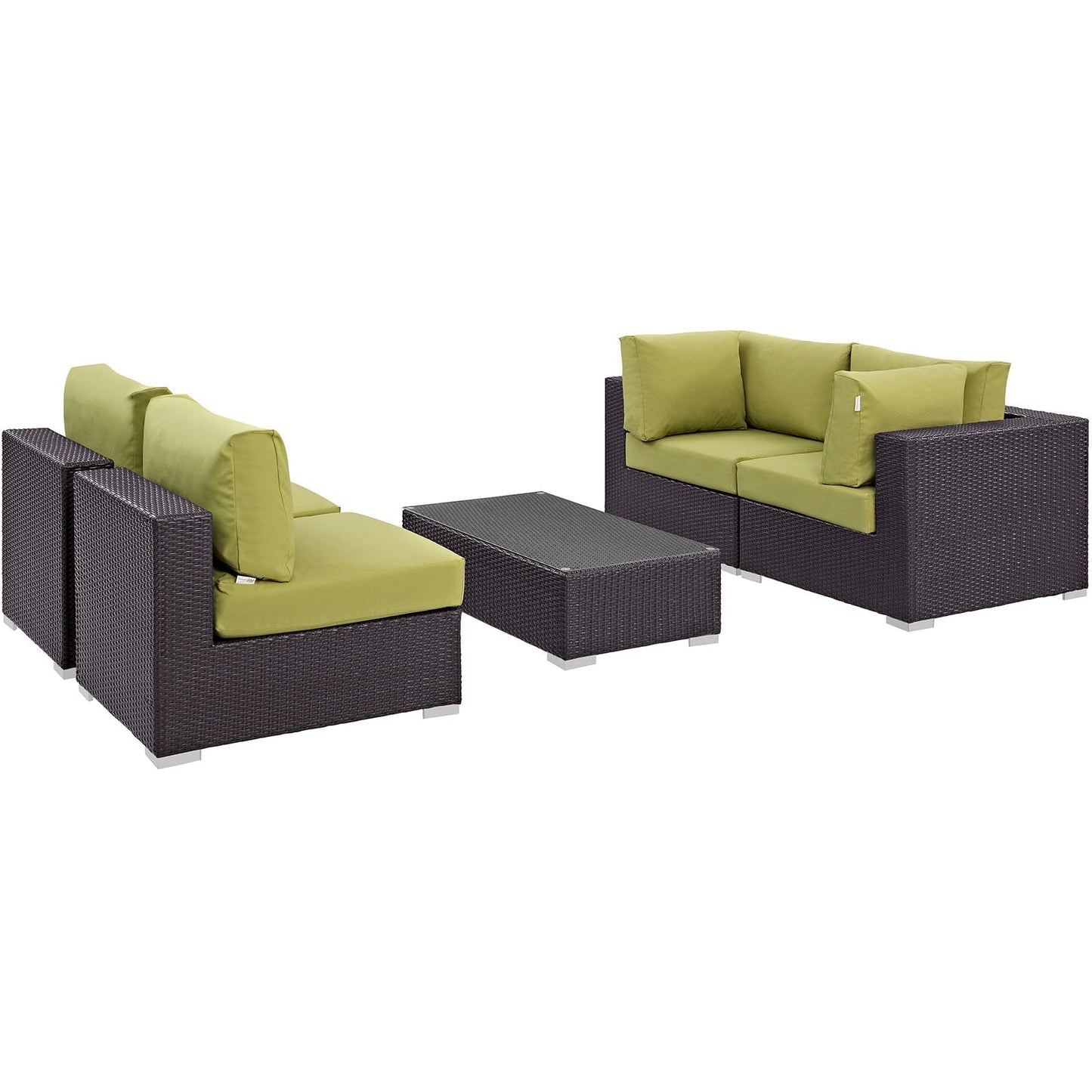 Modway Furniture Convene 5 Piece Outdoor Patio Sectional Set by Modway – EEI-2163-EXP-BEI-SET