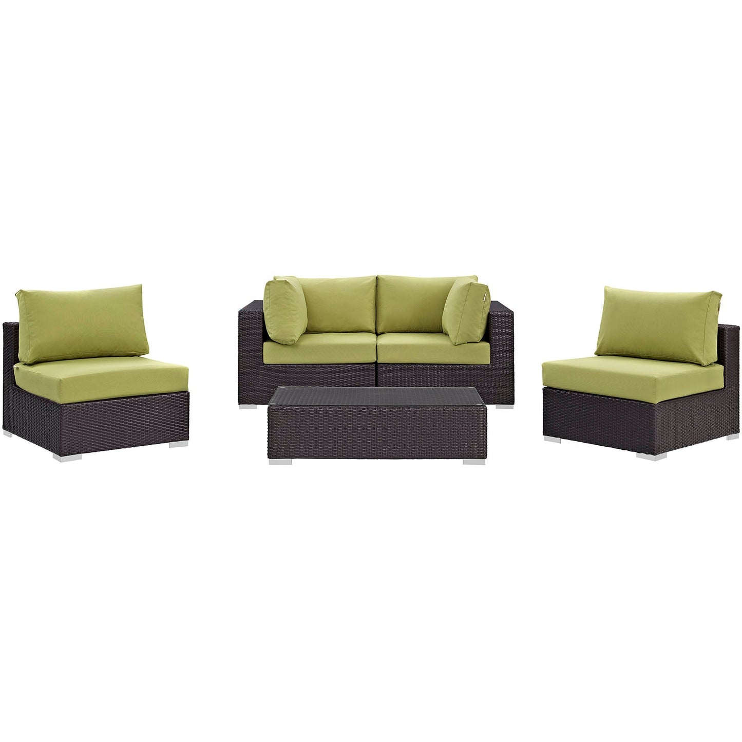 Modway Furniture Convene 5 Piece Outdoor Patio Sectional Set by Modway – EEI-2163-EXP-BEI-SET