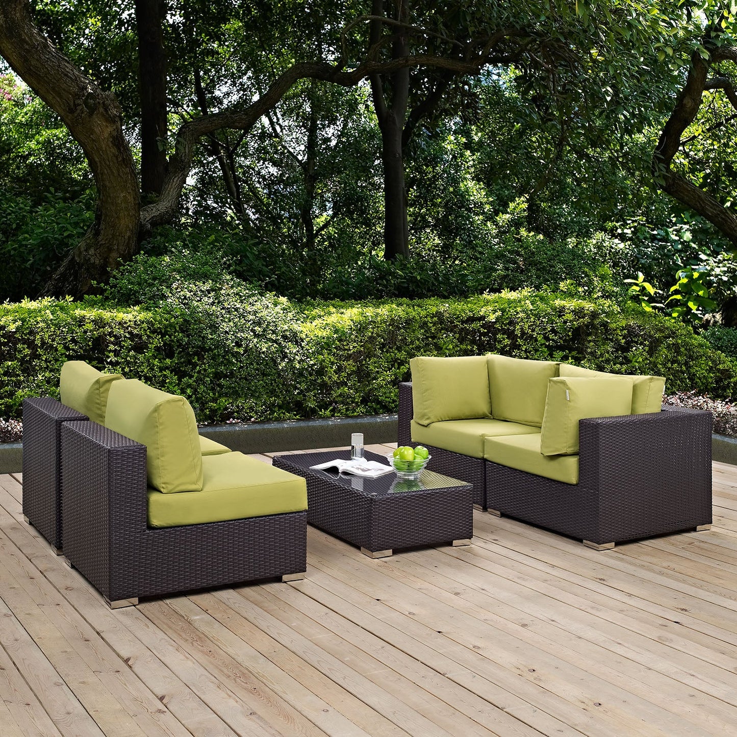 Modway Furniture Convene 5 Piece Outdoor Patio Sectional Set by Modway – EEI-2163-EXP-BEI-SET