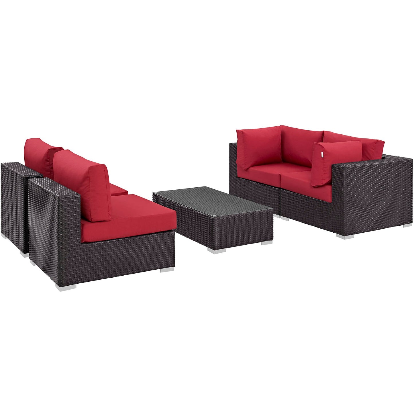 Modway Furniture Convene 5 Piece Outdoor Patio Sectional Set by Modway – EEI-2163-EXP-BEI-SET