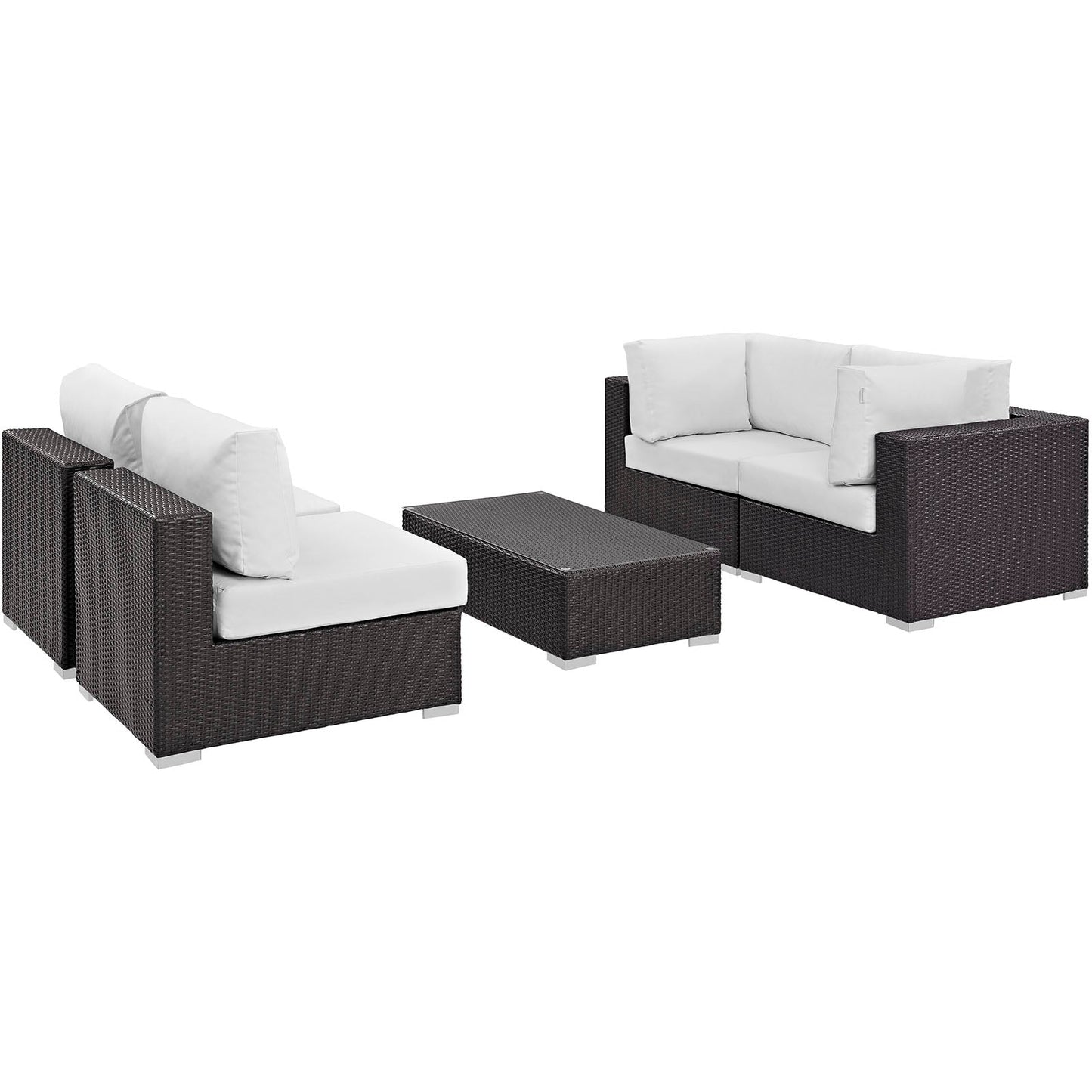 Modway Furniture Convene 5 Piece Outdoor Patio Sectional Set by Modway – EEI-2163-EXP-BEI-SET