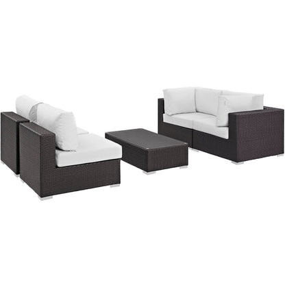 Modway Furniture Convene 5 Piece Outdoor Patio Sectional Set by Modway – EEI-2163-EXP-BEI-SET
