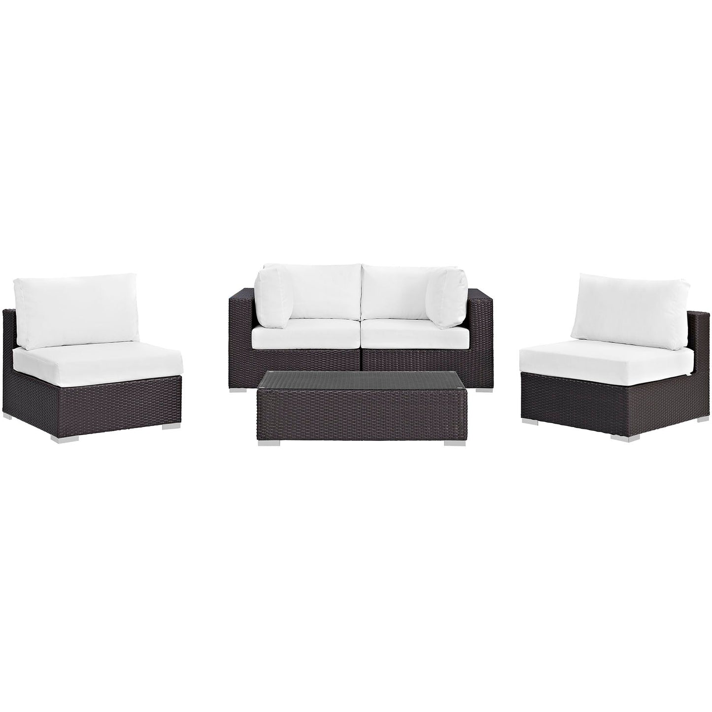 Modway Furniture Convene 5 Piece Outdoor Patio Sectional Set by Modway – EEI-2163-EXP-BEI-SET