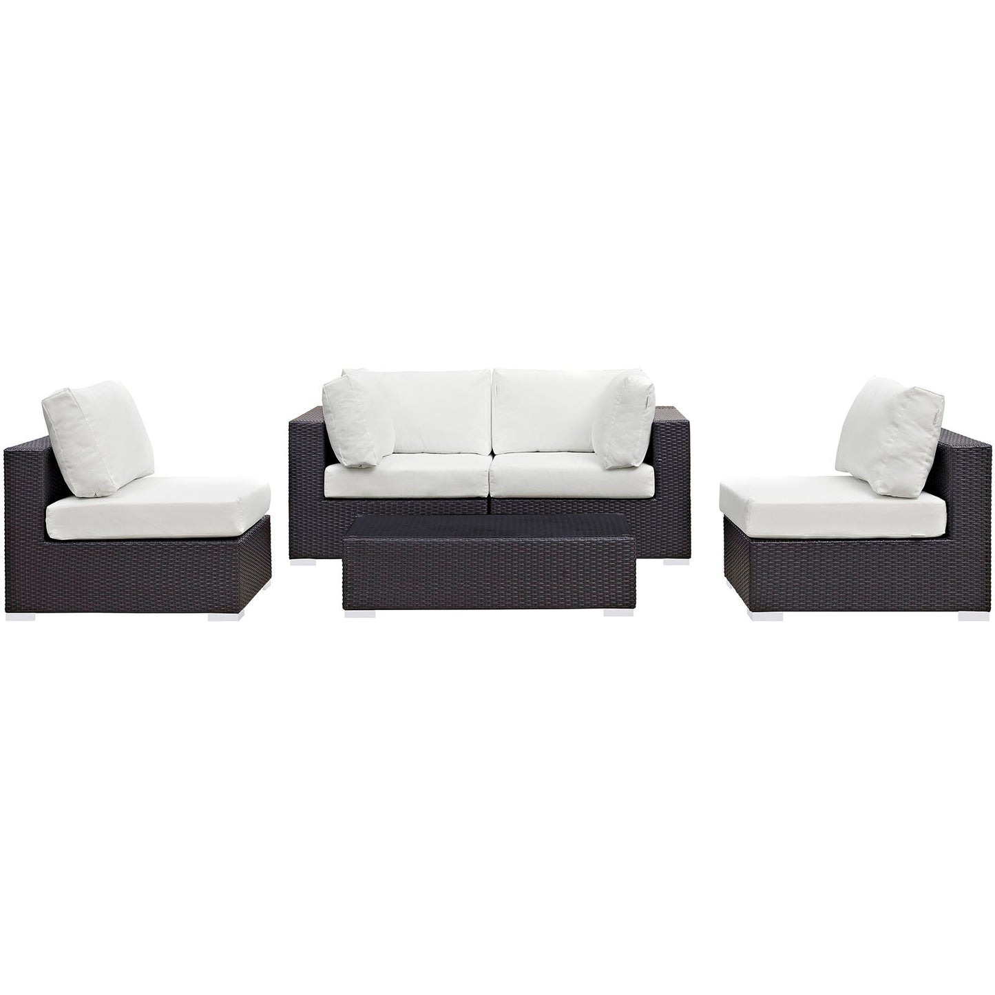 Modway Furniture Convene 5 Piece Outdoor Patio Sectional Set by Modway – EEI-2163-EXP-BEI-SET