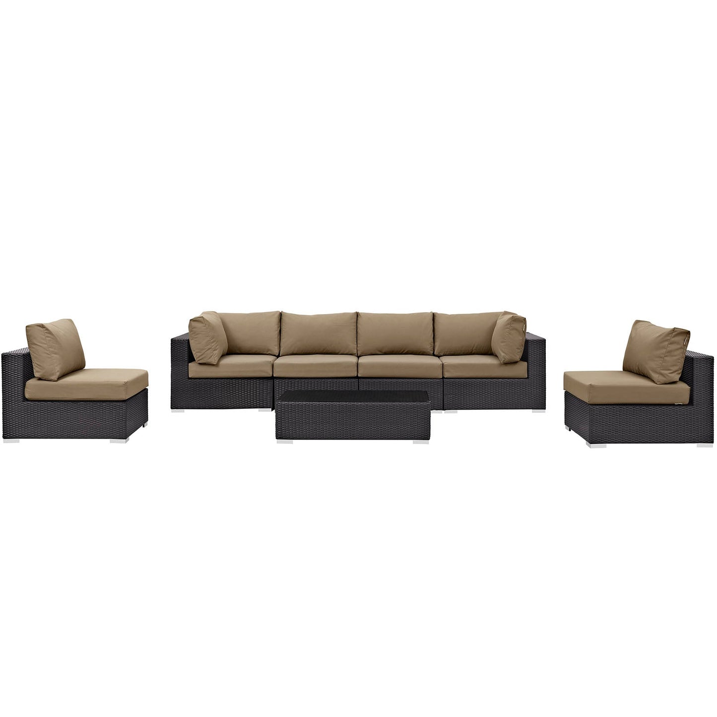 Modway Furniture Convene 7 Piece Outdoor Patio Sectional Set by Modway – EEI-2164-EXP-BEI-SET