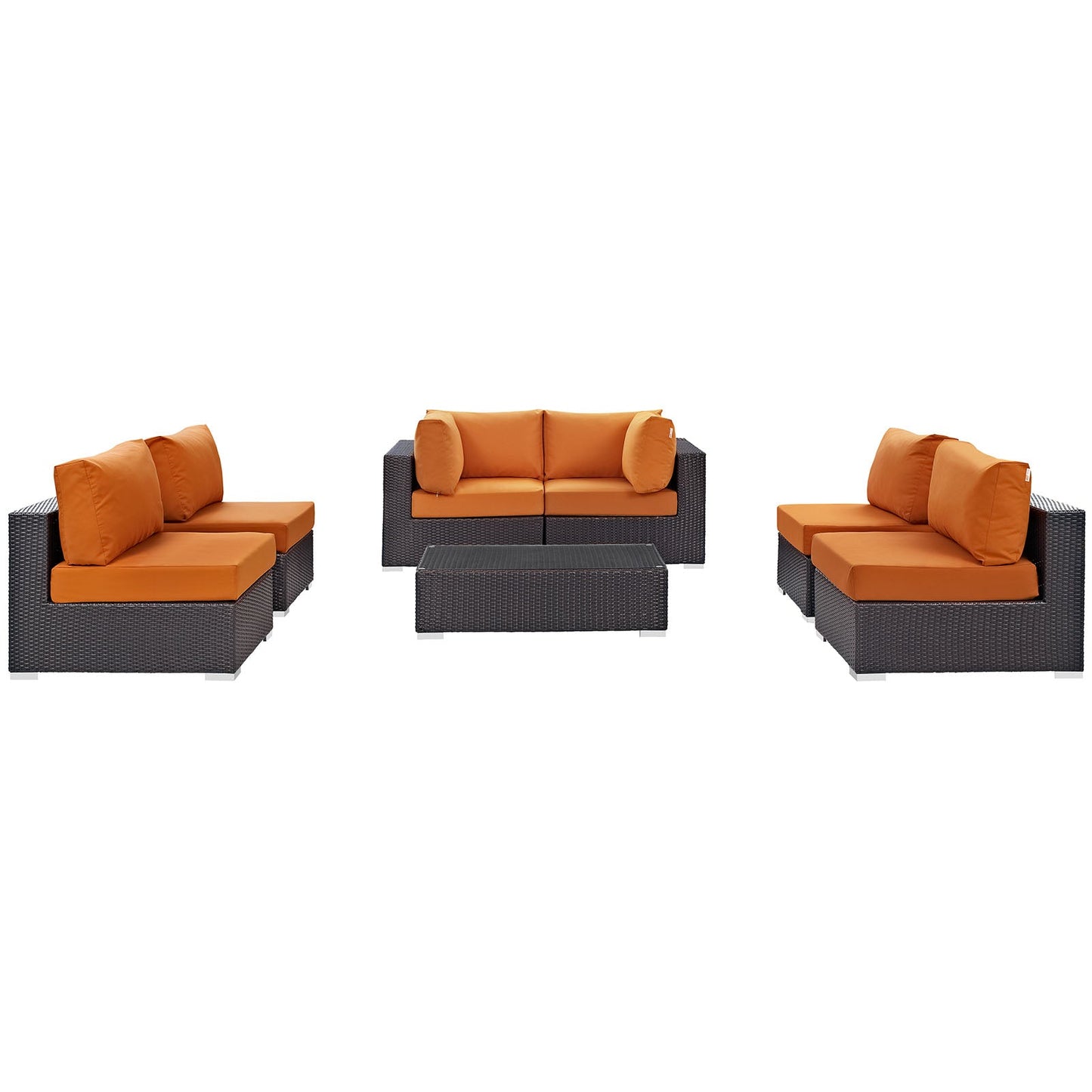 Modway Furniture Convene 7 Piece Outdoor Patio Sectional Set by Modway – EEI-2164-EXP-BEI-SET