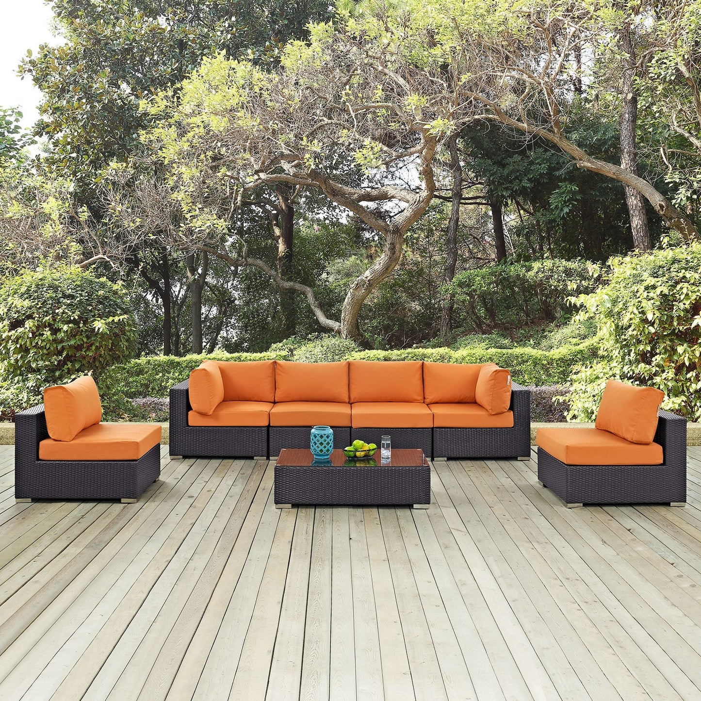 Modway Furniture Convene 7 Piece Outdoor Patio Sectional Set by Modway – EEI-2164-EXP-BEI-SET