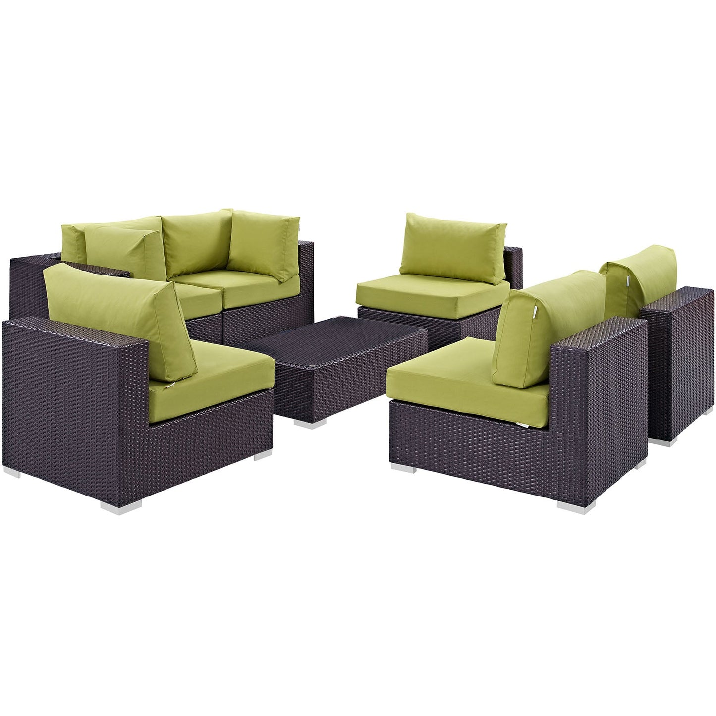Modway Furniture Convene 7 Piece Outdoor Patio Sectional Set by Modway – EEI-2164-EXP-BEI-SET