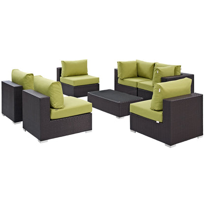 Modway Furniture Convene 7 Piece Outdoor Patio Sectional Set by Modway – EEI-2164-EXP-BEI-SET