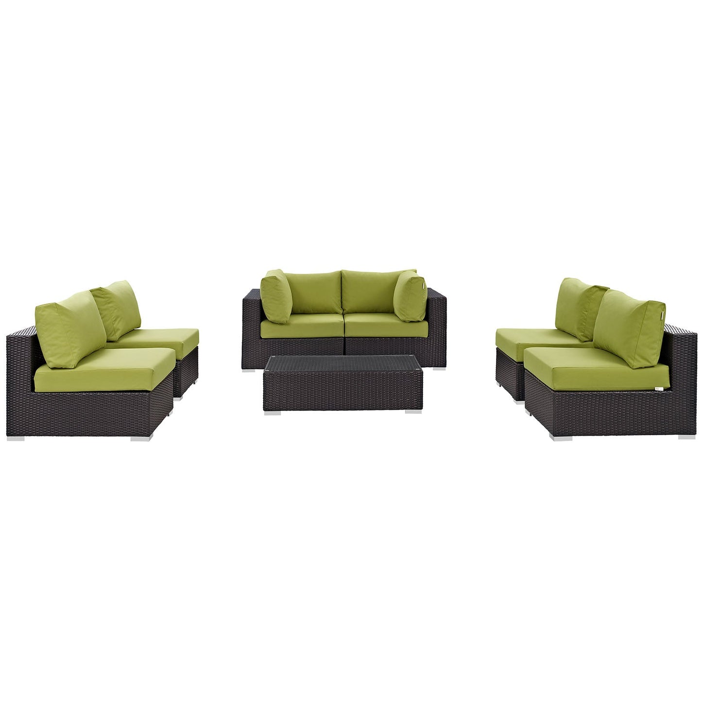 Modway Furniture Convene 7 Piece Outdoor Patio Sectional Set by Modway – EEI-2164-EXP-BEI-SET