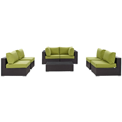 Modway Furniture Convene 7 Piece Outdoor Patio Sectional Set by Modway – EEI-2164-EXP-BEI-SET