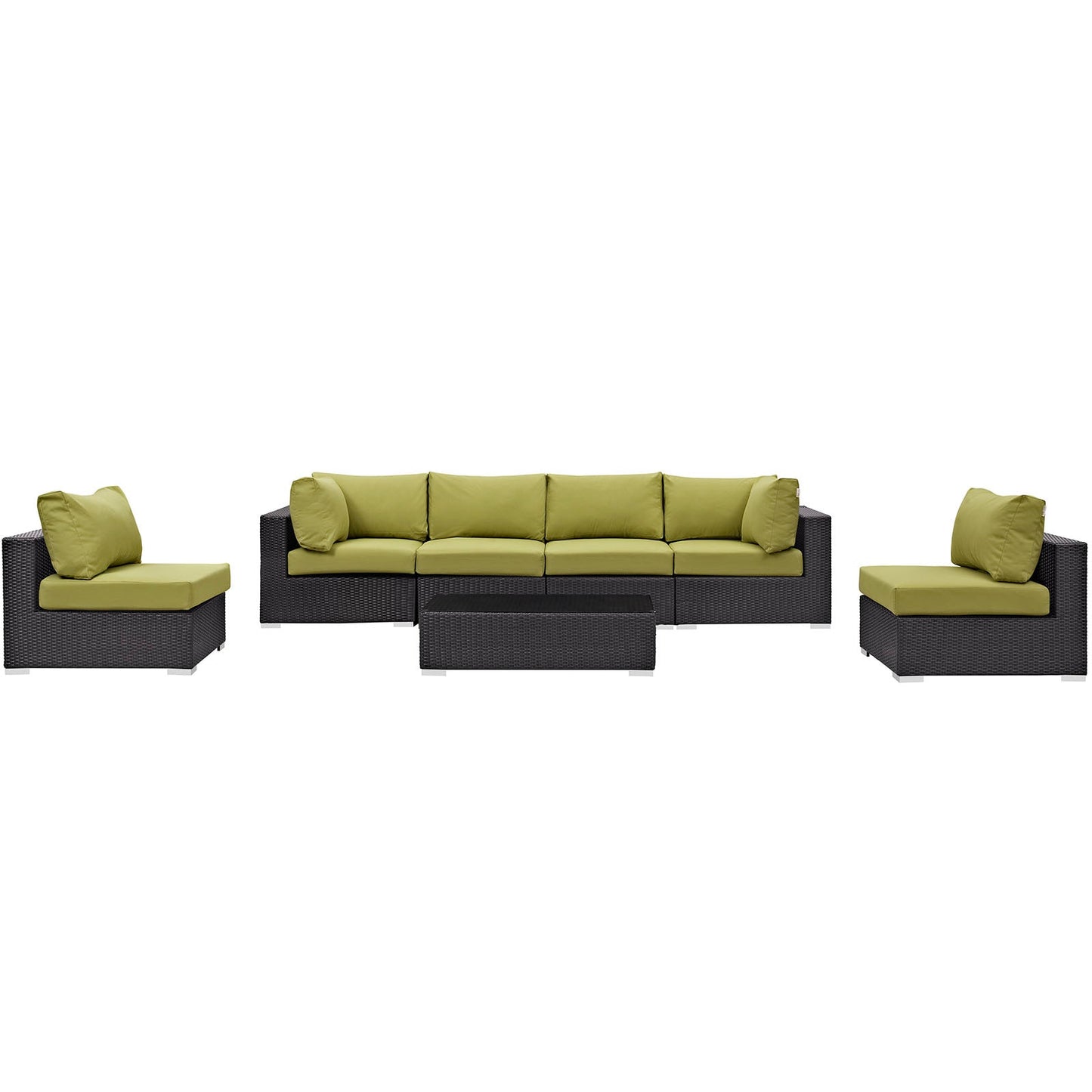 Modway Furniture Convene 7 Piece Outdoor Patio Sectional Set by Modway – EEI-2164-EXP-BEI-SET