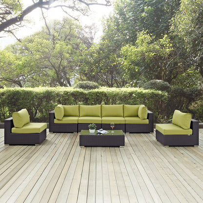 Modway Furniture Convene 7 Piece Outdoor Patio Sectional Set by Modway – EEI-2164-EXP-BEI-SET