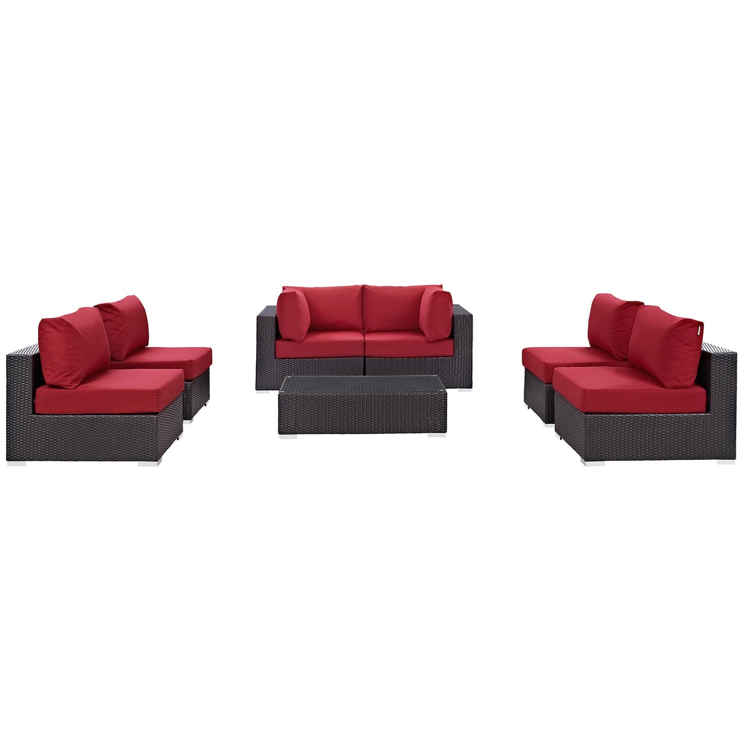 Modway Furniture Convene 7 Piece Outdoor Patio Sectional Set by Modway – EEI-2164-EXP-BEI-SET