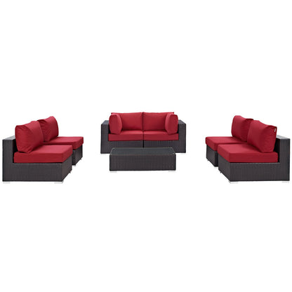 Modway Furniture Convene 7 Piece Outdoor Patio Sectional Set by Modway – EEI-2164-EXP-BEI-SET