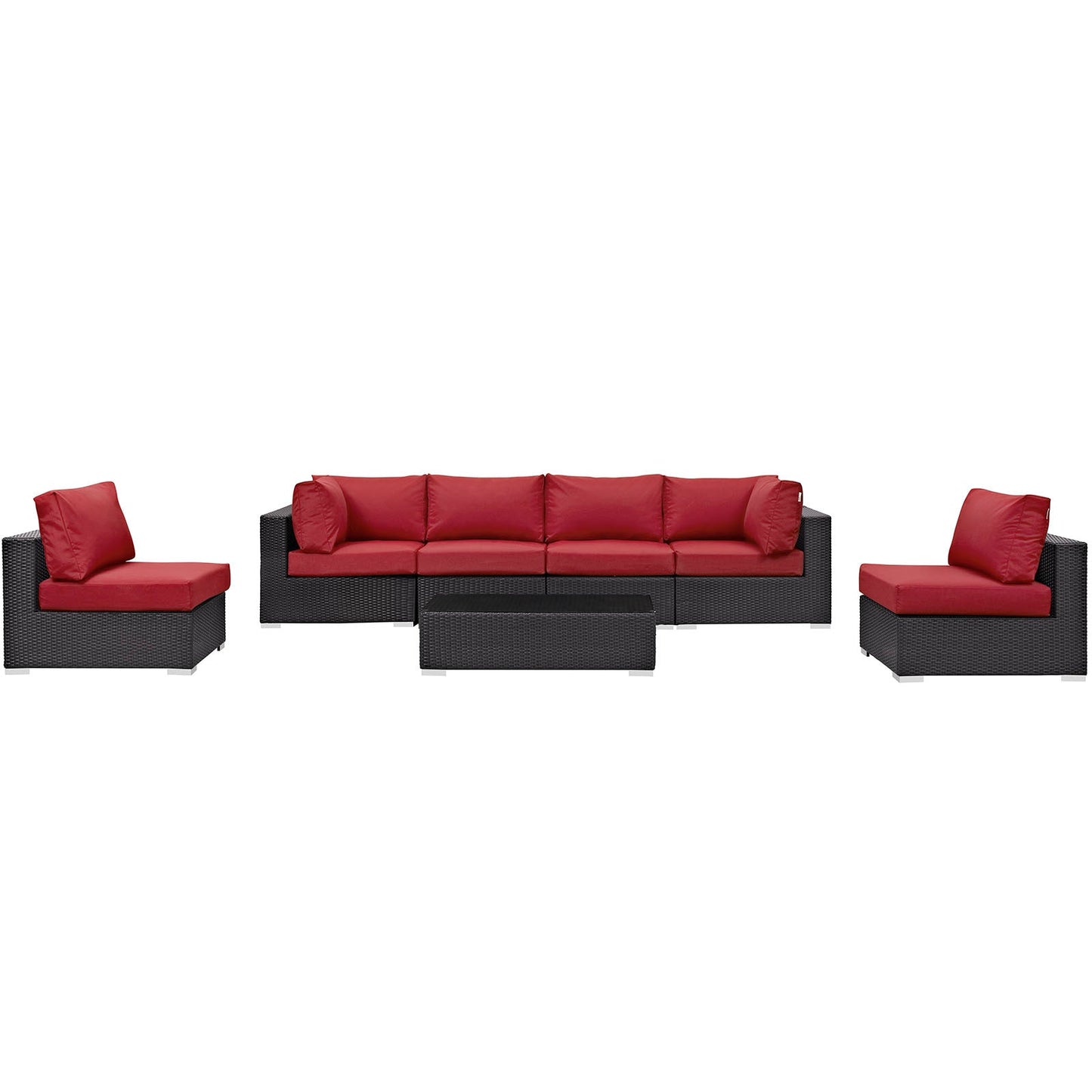 Modway Furniture Convene 7 Piece Outdoor Patio Sectional Set by Modway – EEI-2164-EXP-BEI-SET