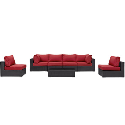 Modway Furniture Convene 7 Piece Outdoor Patio Sectional Set by Modway – EEI-2164-EXP-BEI-SET