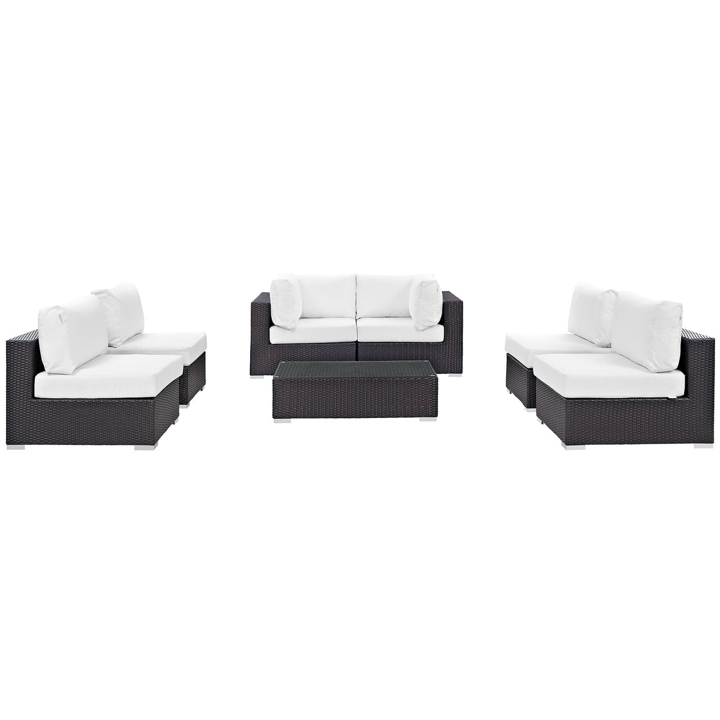Modway Furniture Convene 7 Piece Outdoor Patio Sectional Set by Modway – EEI-2164-EXP-BEI-SET