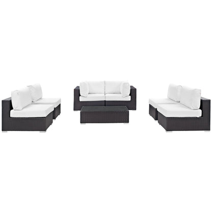 Modway Furniture Convene 7 Piece Outdoor Patio Sectional Set by Modway – EEI-2164-EXP-BEI-SET