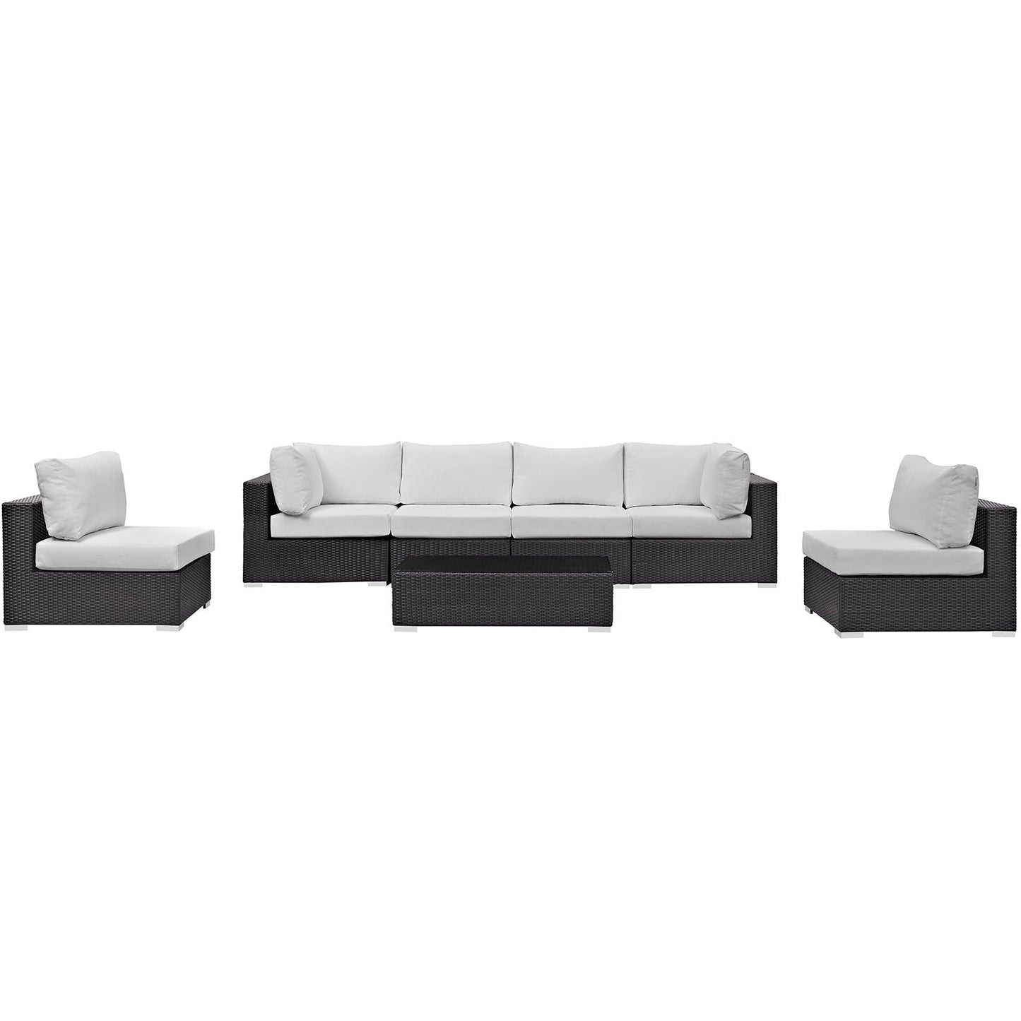 Modway Furniture Convene 7 Piece Outdoor Patio Sectional Set by Modway – EEI-2164-EXP-BEI-SET