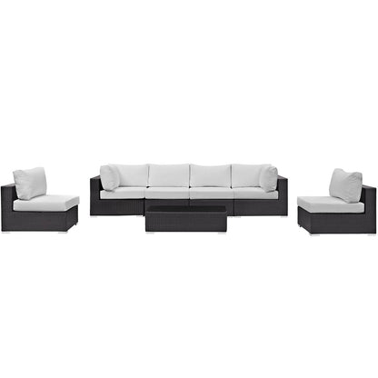 Modway Furniture Convene 7 Piece Outdoor Patio Sectional Set by Modway – EEI-2164-EXP-BEI-SET