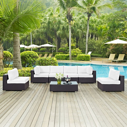 Modway Furniture Convene 7 Piece Outdoor Patio Sectional Set by Modway – EEI-2164-EXP-BEI-SET