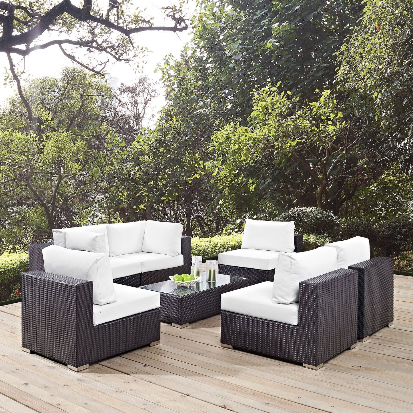 Modway Furniture Convene 7 Piece Outdoor Patio Sectional Set by Modway – EEI-2164-EXP-BEI-SET