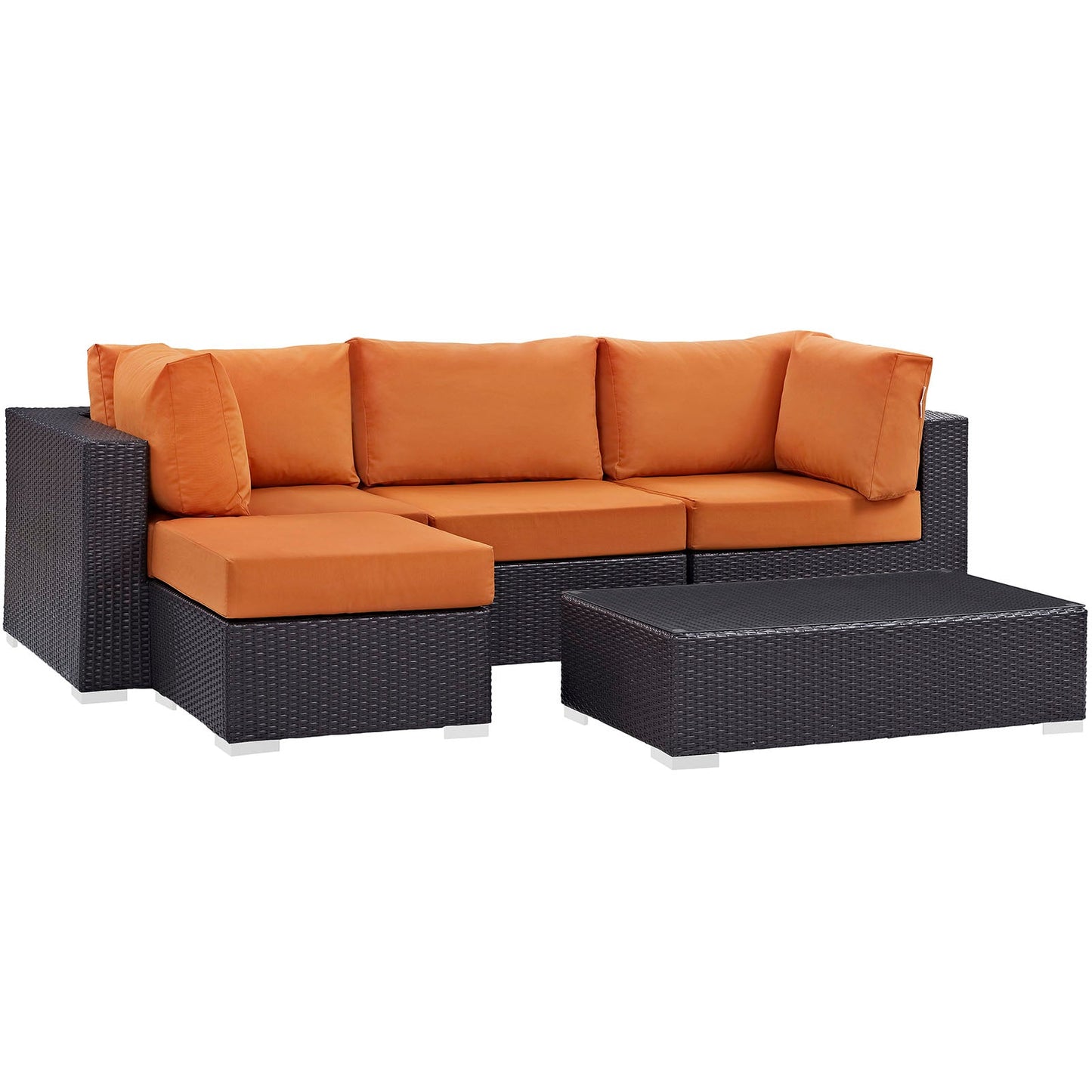Modway Furniture Convene 5 Piece Outdoor Patio Sectional Set by Modway –EEI-2172-EXP-BEI-SET