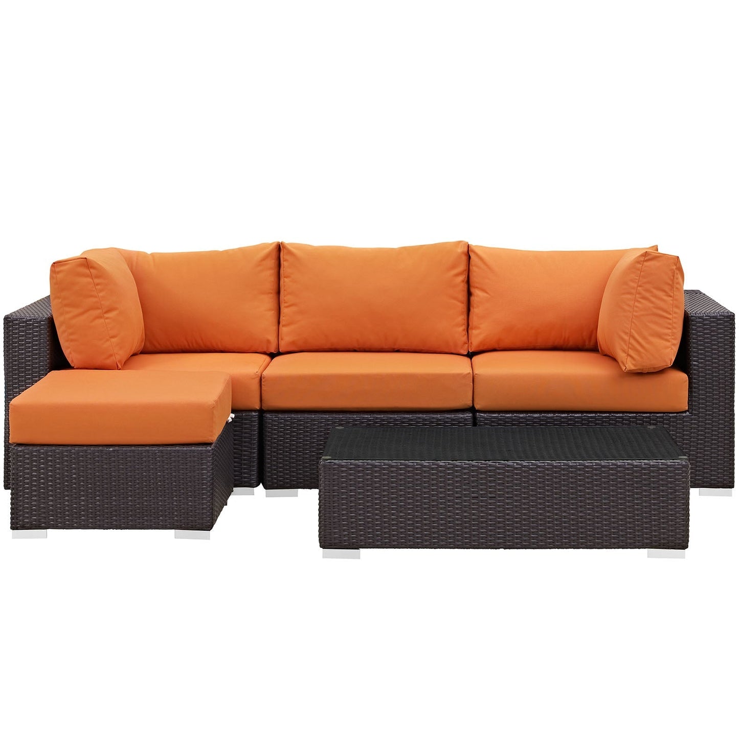 Modway Furniture Convene 5 Piece Outdoor Patio Sectional Set by Modway –EEI-2172-EXP-BEI-SET