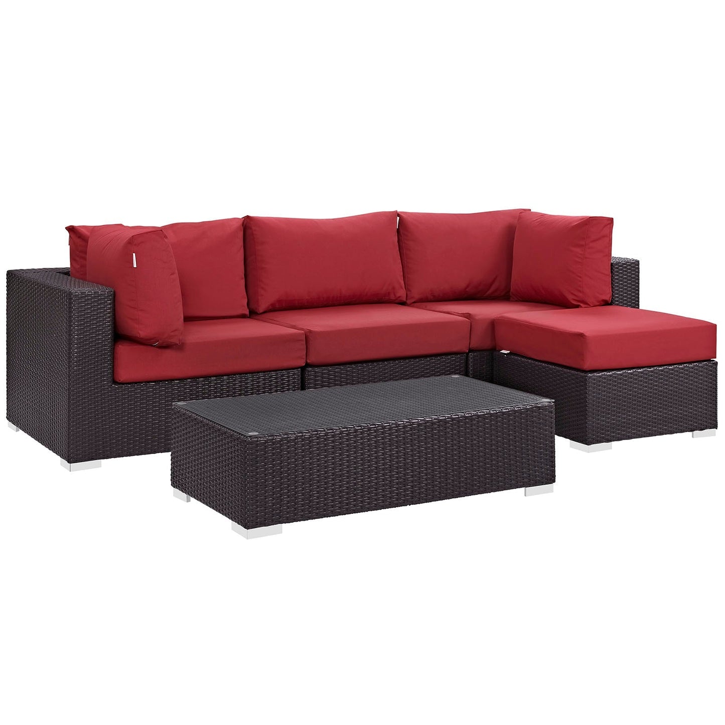 Modway Furniture Convene 5 Piece Outdoor Patio Sectional Set by Modway –EEI-2172-EXP-BEI-SET