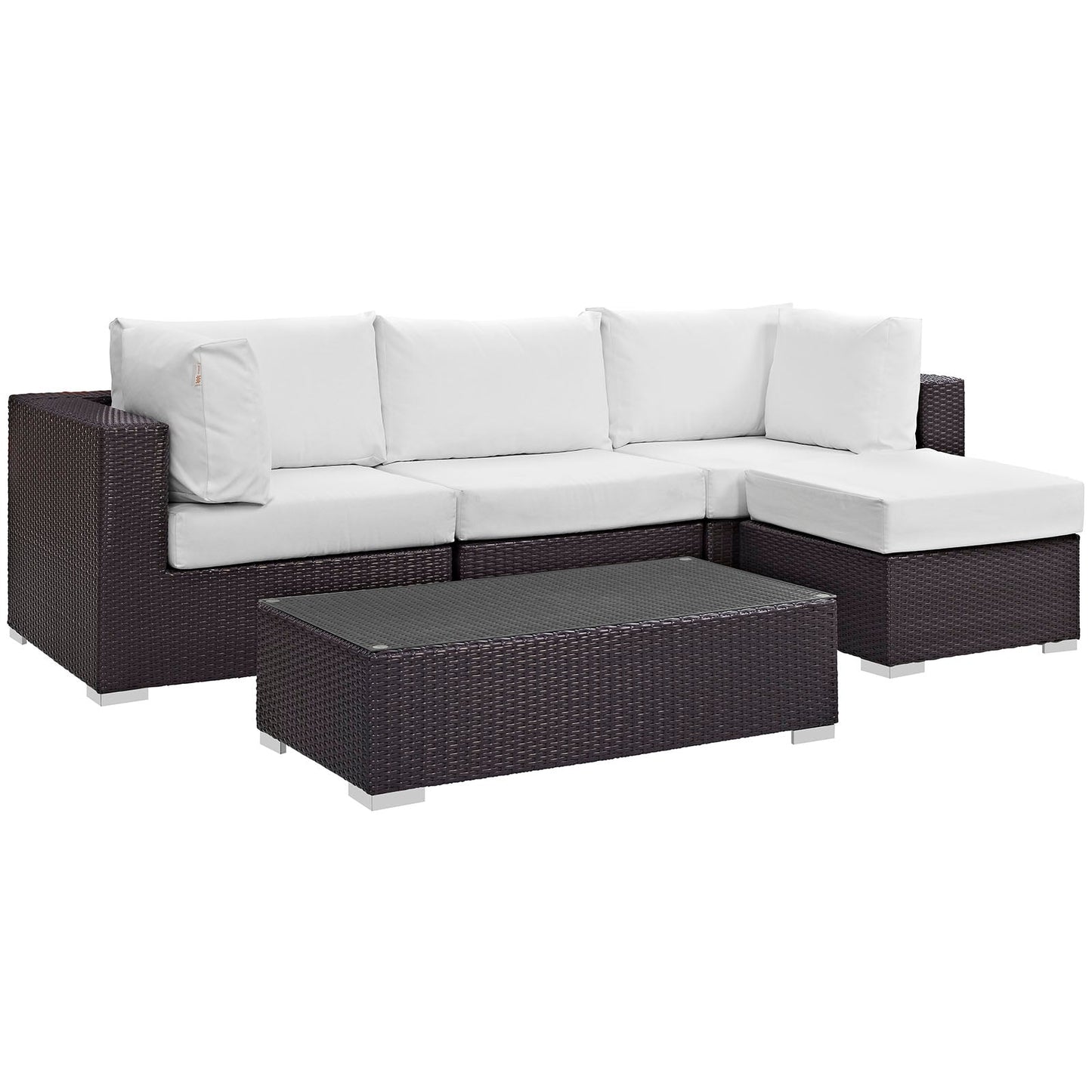 Modway Furniture Convene 5 Piece Outdoor Patio Sectional Set by Modway –EEI-2172-EXP-BEI-SET