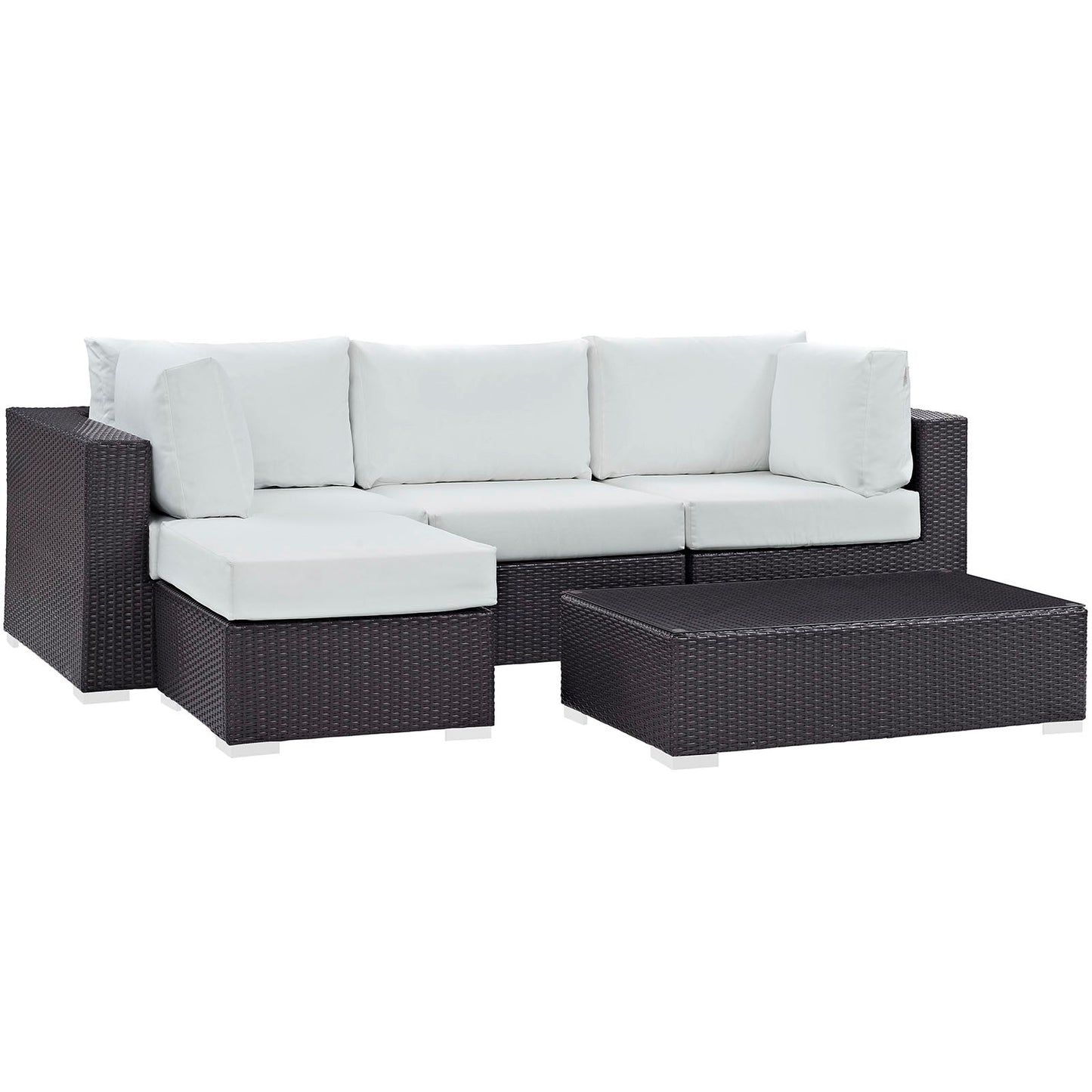 Modway Furniture Convene 5 Piece Outdoor Patio Sectional Set by Modway –EEI-2172-EXP-BEI-SET