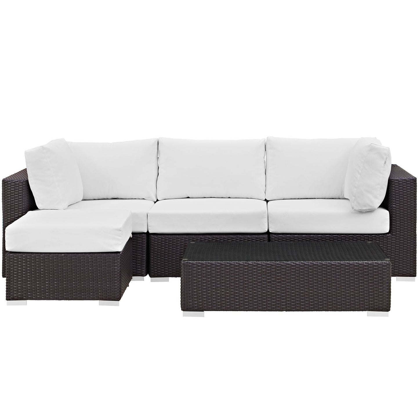 Modway Furniture Convene 5 Piece Outdoor Patio Sectional Set by Modway –EEI-2172-EXP-BEI-SET