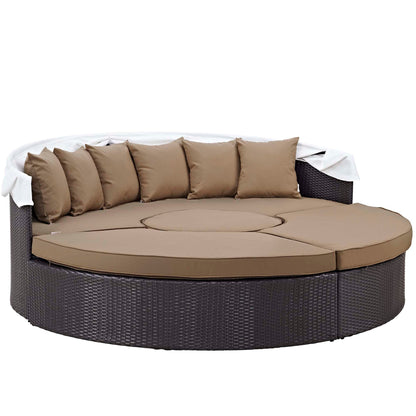 Modway Furniture Convene Wicker Rattan Outdoor Patio Canopy Sectional Daybed by Modway - EEI-2173-EXP-MOC-SET