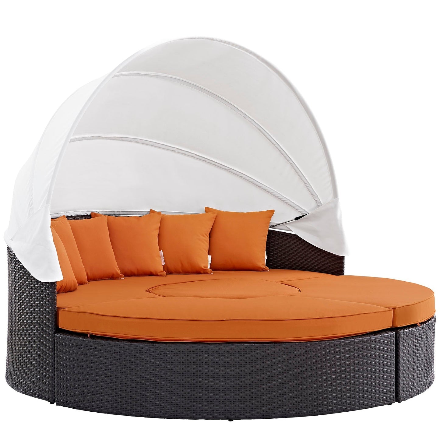 Modway Furniture Convene Wicker Rattan Outdoor Patio Canopy Sectional Daybed by Modway - EEI-2173-EXP-MOC-SET