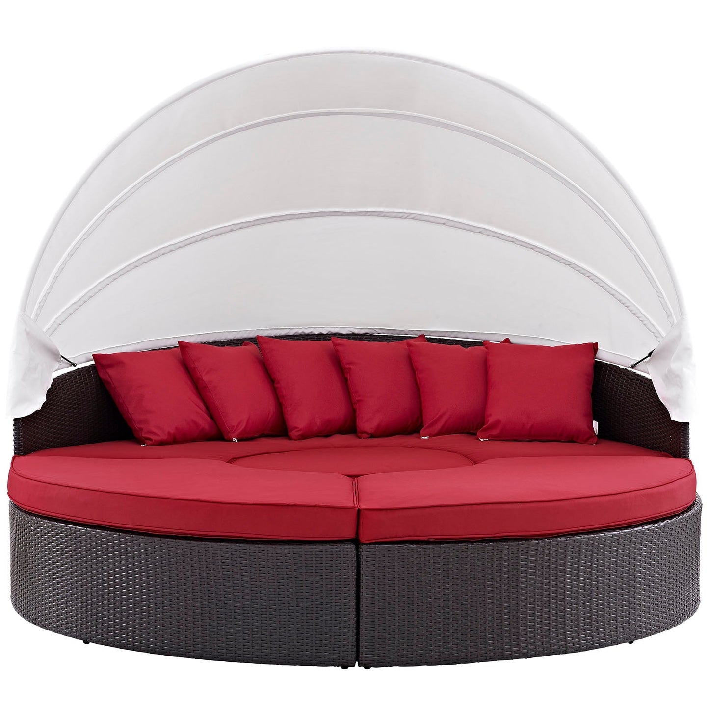 Modway Furniture Convene Wicker Rattan Outdoor Patio Canopy Sectional Daybed by Modway - EEI-2173-EXP-MOC-SET