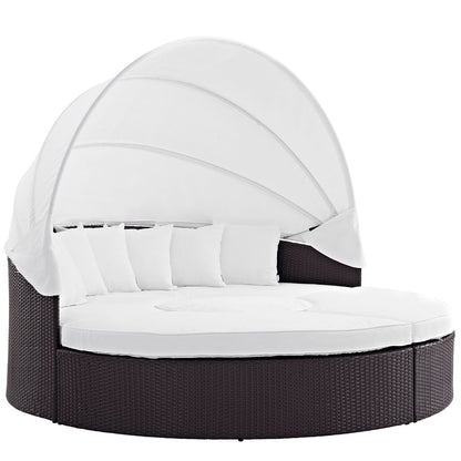 Modway Furniture Convene Wicker Rattan Outdoor Patio Canopy Sectional Daybed by Modway - EEI-2173-EXP-MOC-SET