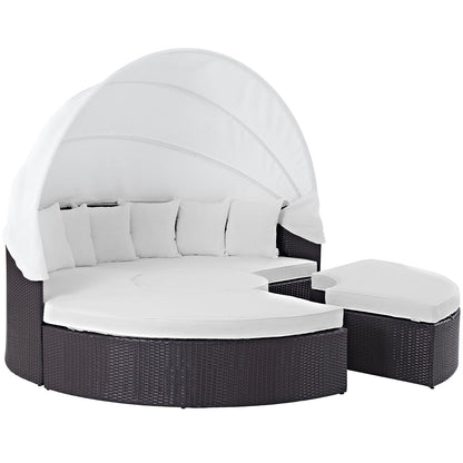 Modway Furniture Convene Wicker Rattan Outdoor Patio Canopy Sectional Daybed by Modway - EEI-2173-EXP-MOC-SET