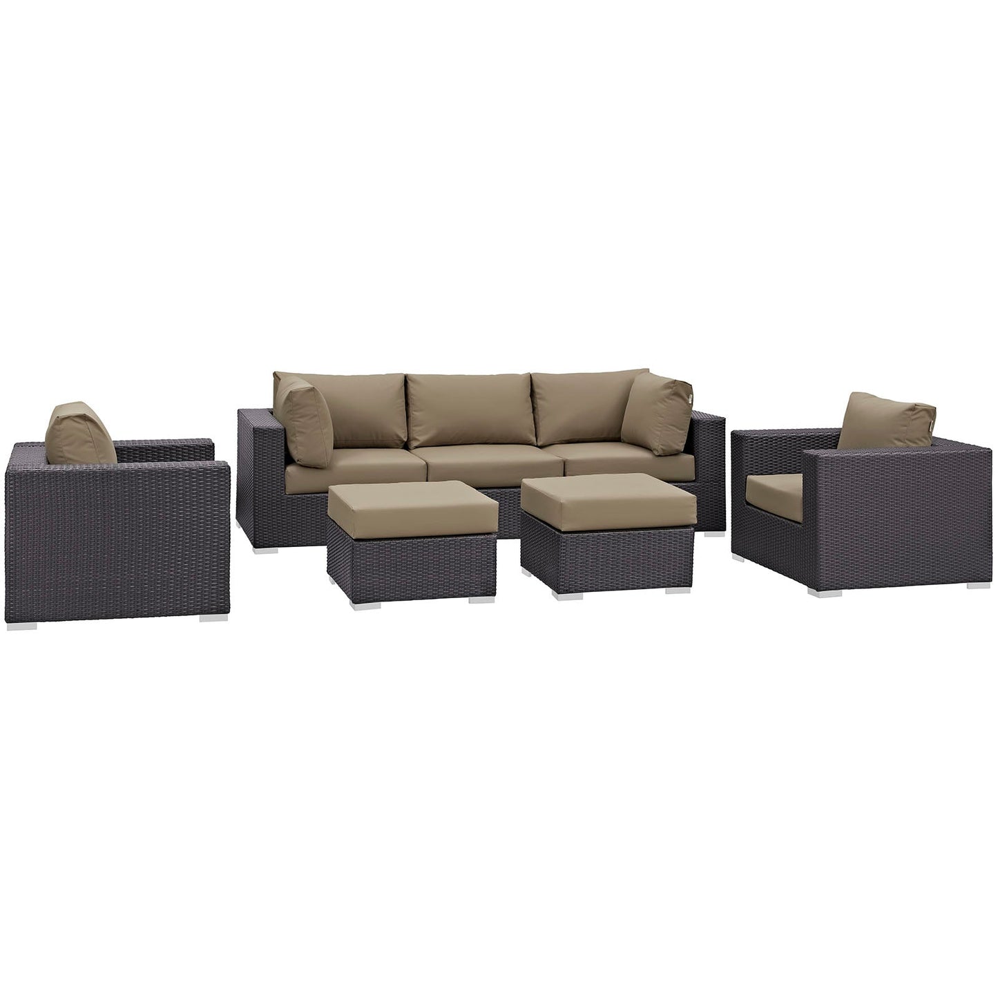 Modway Furniture Convene 7 Piece Outdoor Patio Sectional Set by Modway – EEI-2200-EXP-BEI-SET