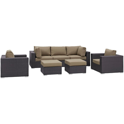 Modway Furniture Convene 7 Piece Outdoor Patio Sectional Set by Modway – EEI-2200-EXP-BEI-SET