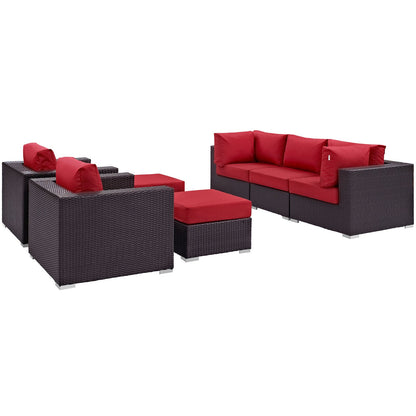 Modway Furniture Convene 7 Piece Outdoor Patio Sectional Set by Modway – EEI-2200-EXP-BEI-SET