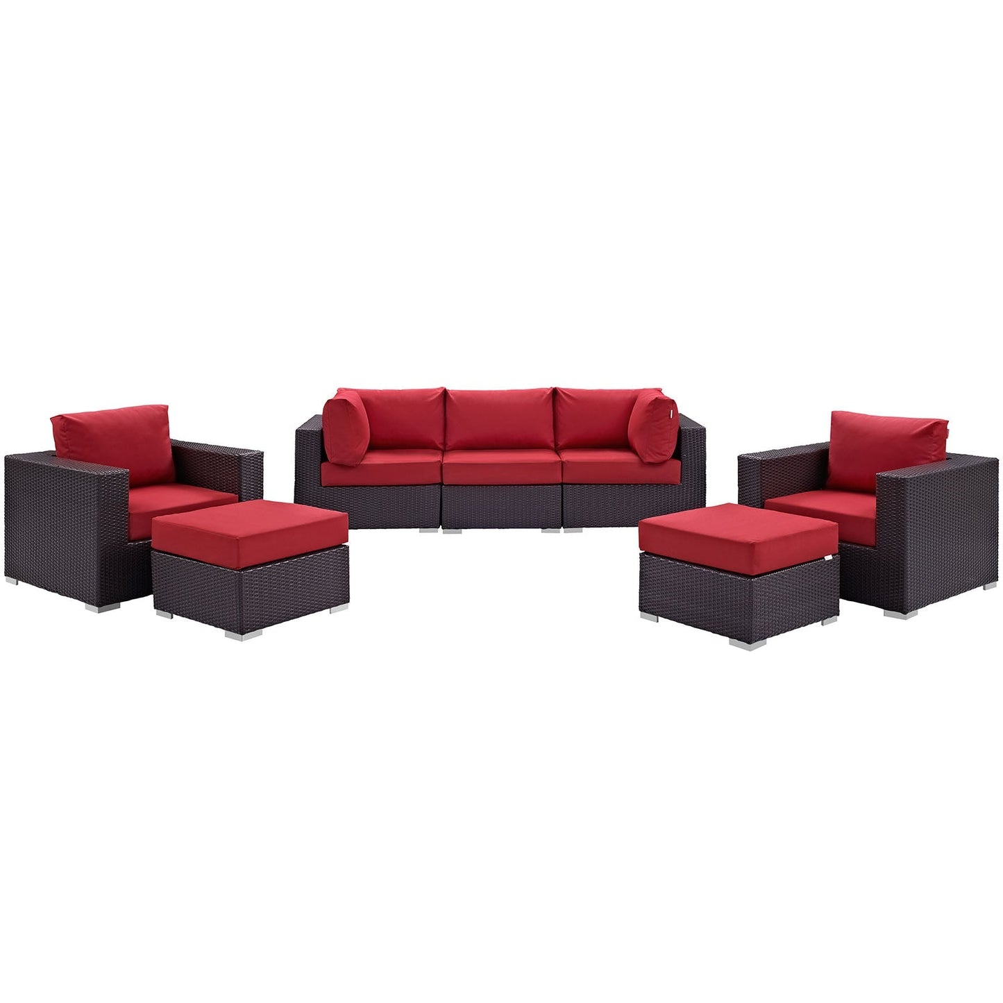 Modway Furniture Convene 7 Piece Outdoor Patio Sectional Set by Modway – EEI-2200-EXP-BEI-SET