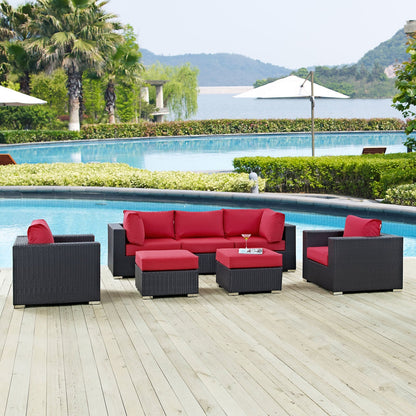 Modway Furniture Convene 7 Piece Outdoor Patio Sectional Set by Modway – EEI-2200-EXP-BEI-SET
