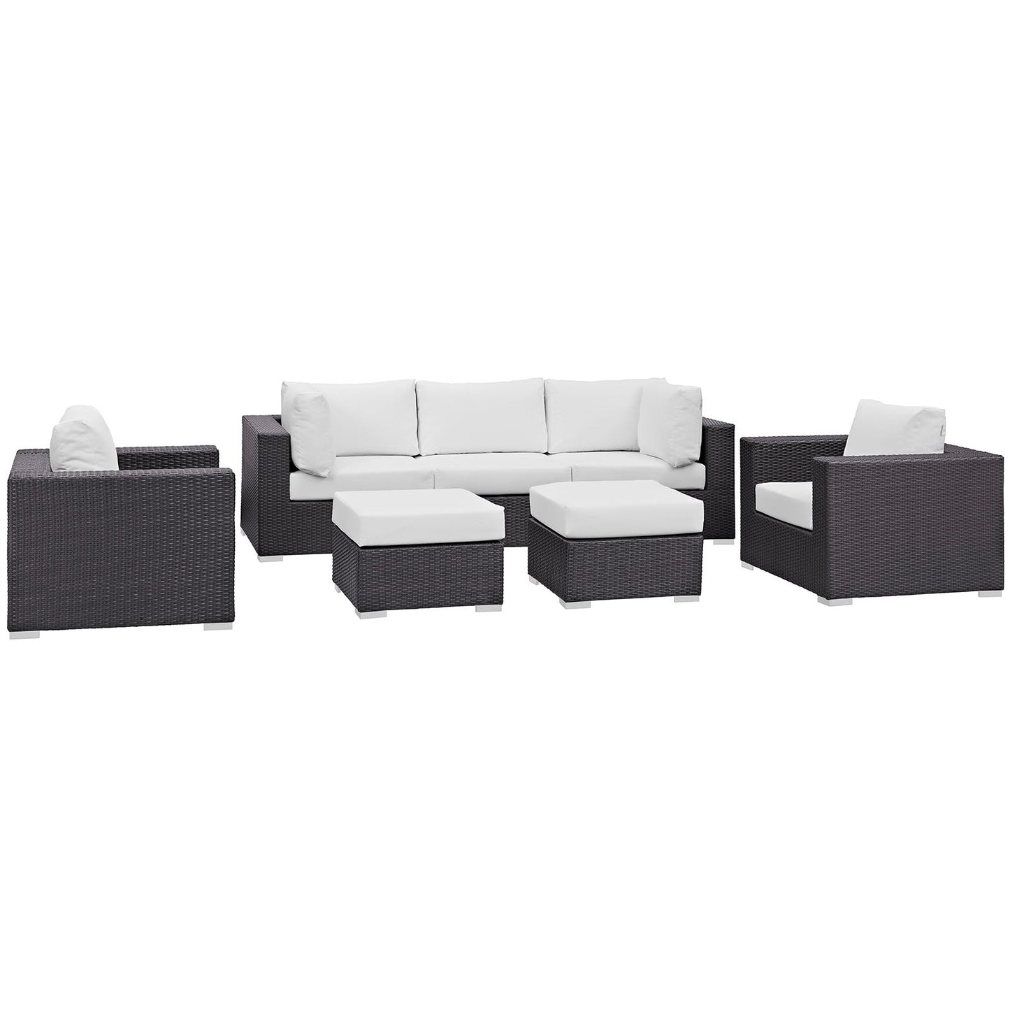 Modway Furniture Convene 7 Piece Outdoor Patio Sectional Set by Modway – EEI-2200-EXP-BEI-SET