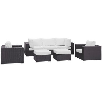 Modway Furniture Convene 7 Piece Outdoor Patio Sectional Set by Modway – EEI-2200-EXP-BEI-SET