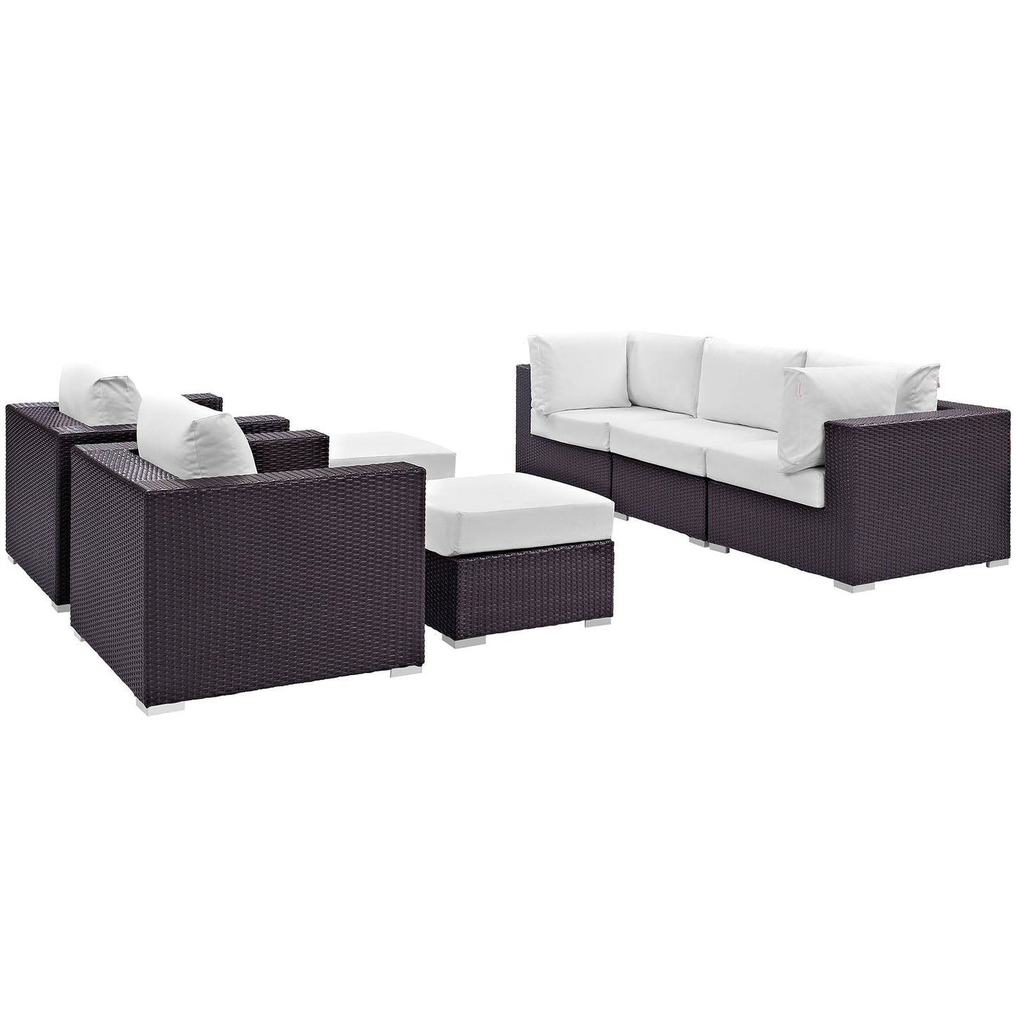 Modway Furniture Convene 7 Piece Outdoor Patio Sectional Set by Modway – EEI-2200-EXP-BEI-SET