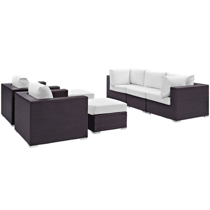 Modway Furniture Convene 7 Piece Outdoor Patio Sectional Set by Modway – EEI-2200-EXP-BEI-SET