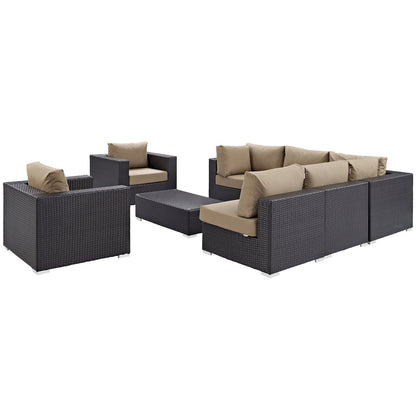 Modway Furniture Convene 8 Piece Outdoor Patio Sectional Set by Modway – EEI-2203-EXP-BEI-SET