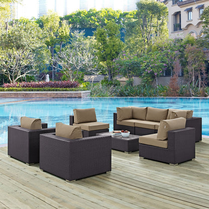 Modway Furniture Convene 8 Piece Outdoor Patio Sectional Set by Modway – EEI-2203-EXP-BEI-SET